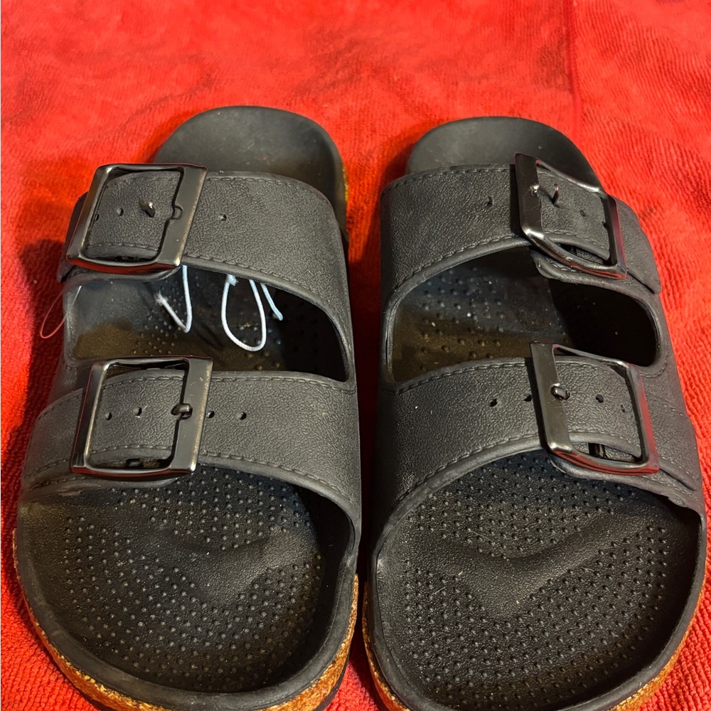 Mission Ridge Black & Brown Sandals Mens Shoe size S - 8/9 New